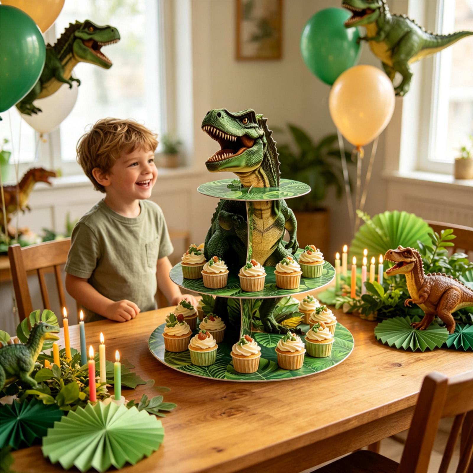Cupcake Stand 3 Tiers Dinosaur - Home Bar Stand ulasan dan harga
