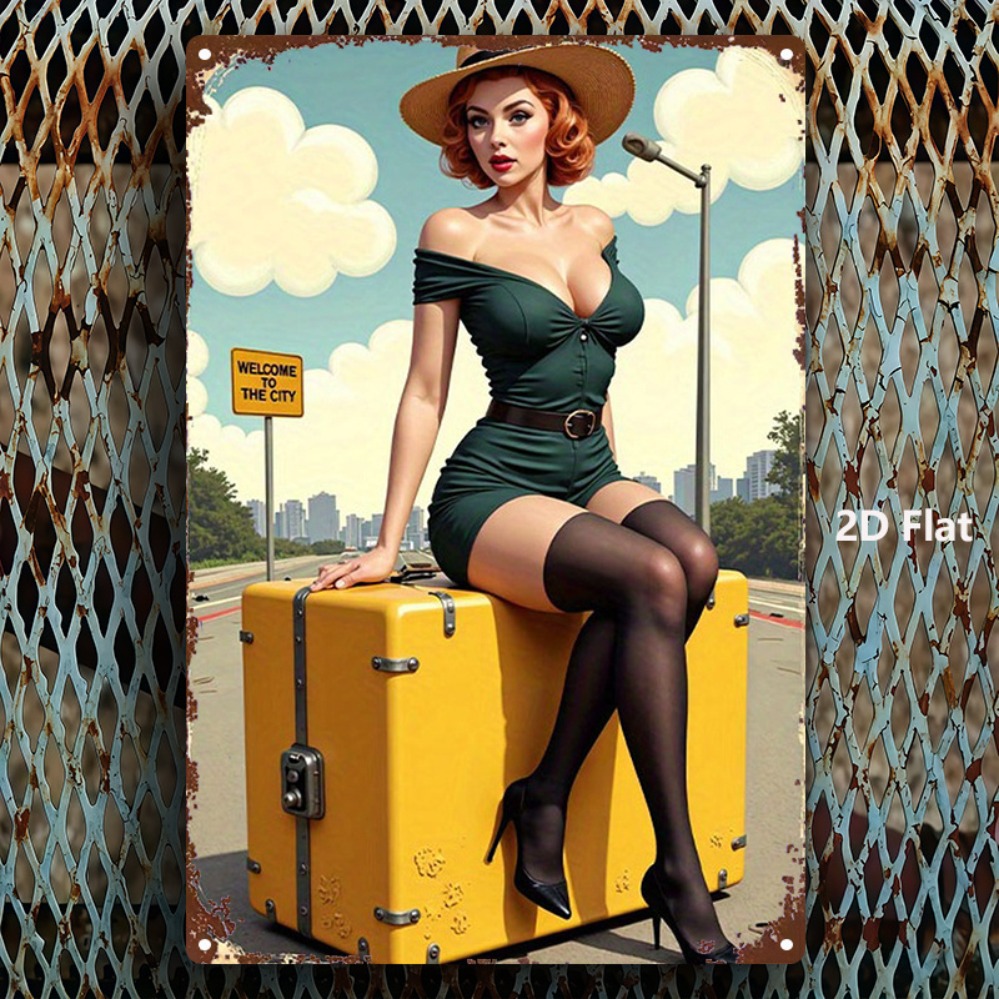 Vintage Beauty with Suitcase M - Home Bar And Kitchen ulasan dan harga