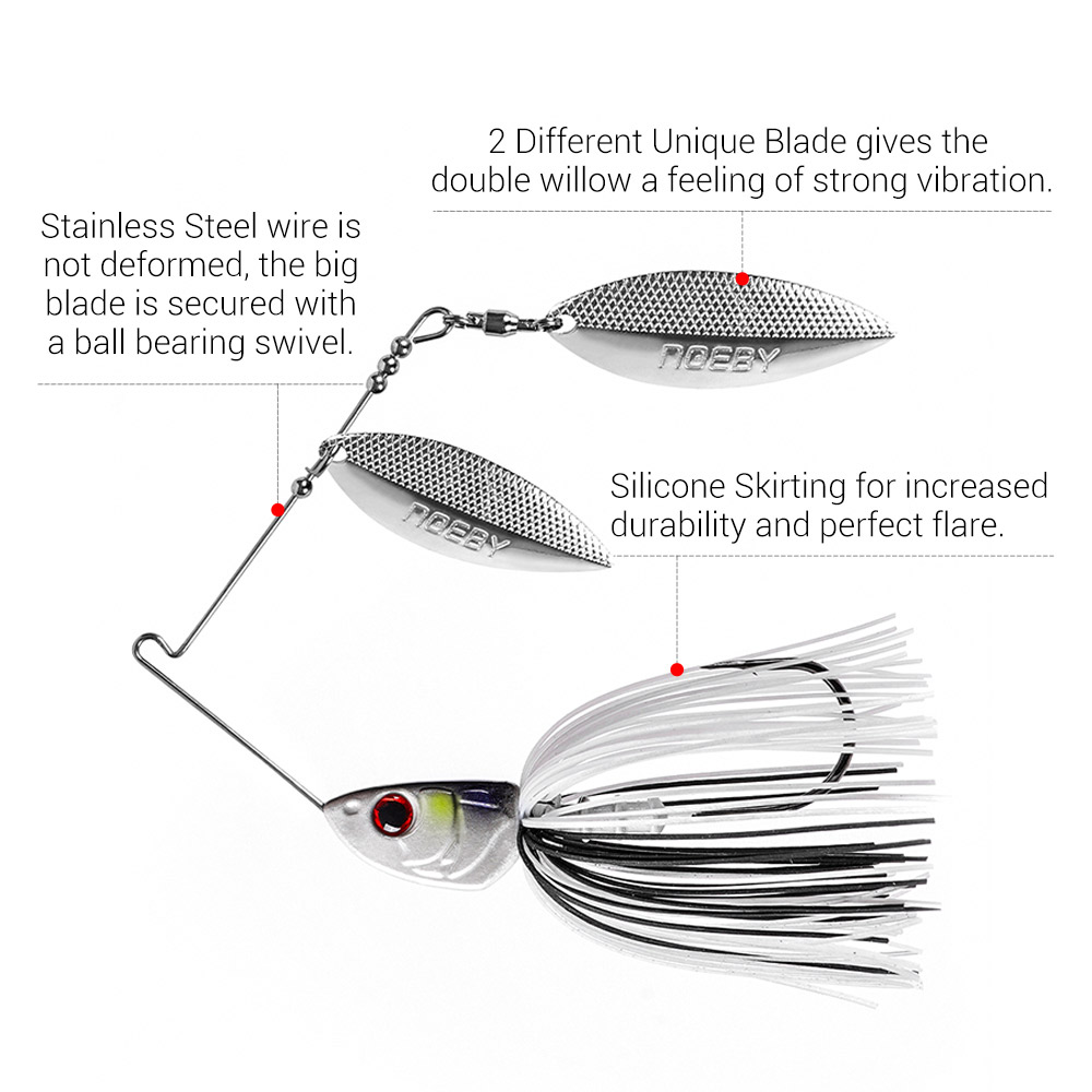 Noeby Spinnerbait 10.5g 14g 21 - Jigger Double Sided ulasan dan harga
