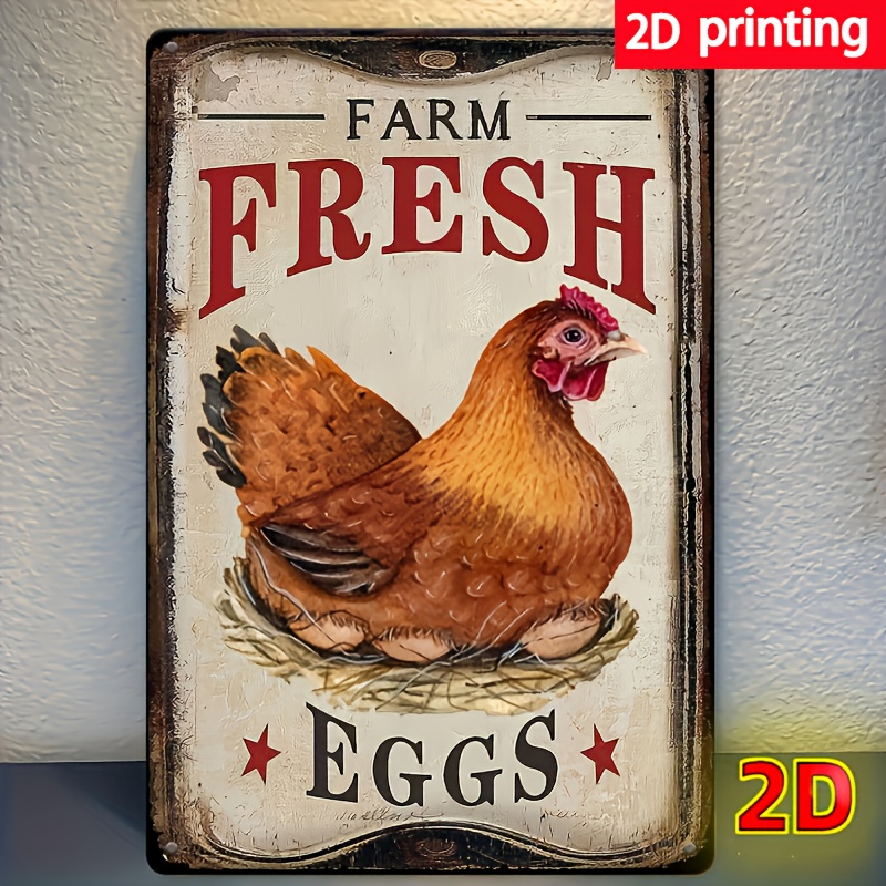 [ Farm Fresh Eggs Sign] Rustic - Home Bar Cafe ulasan dan harga