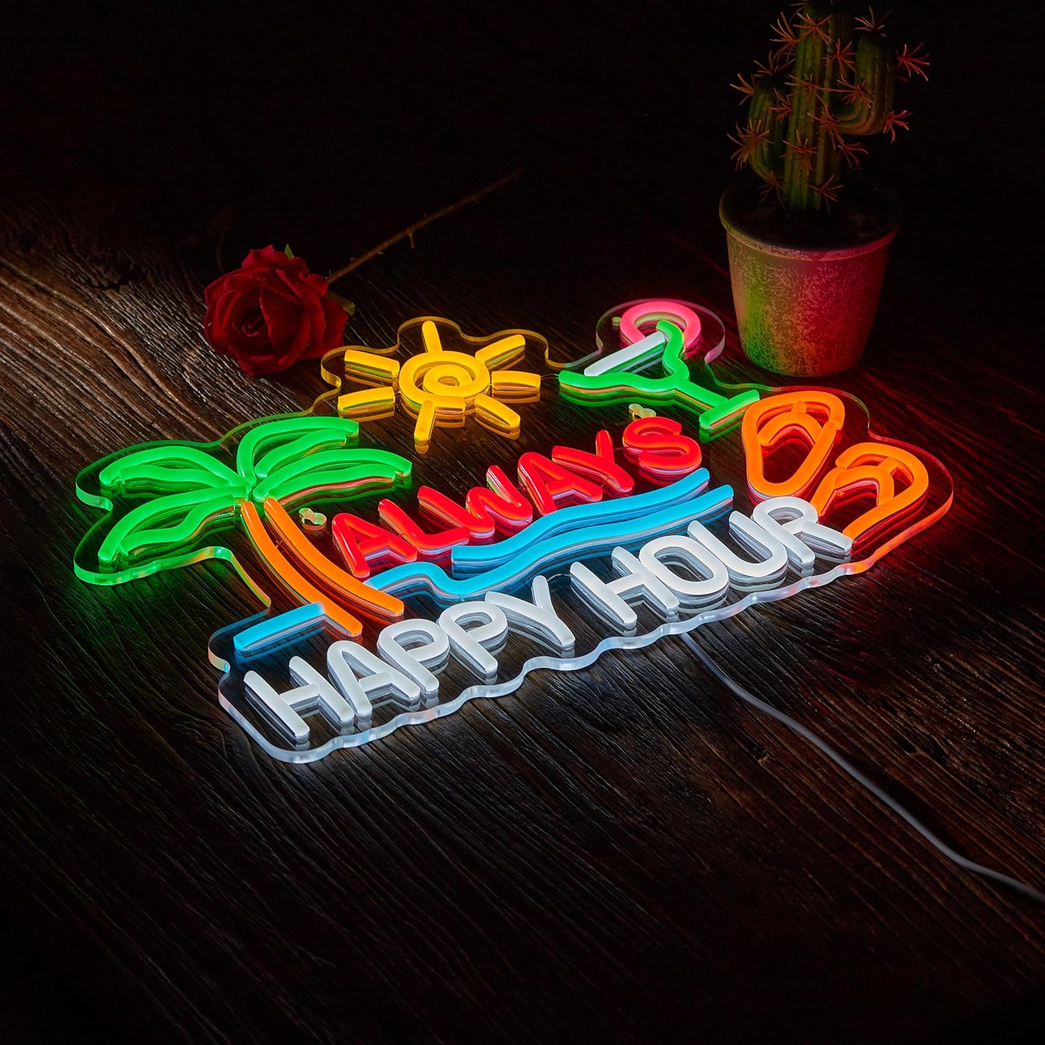 Always Happy Hour Beer Bar Neo - Home Bar Signs ulasan dan harga