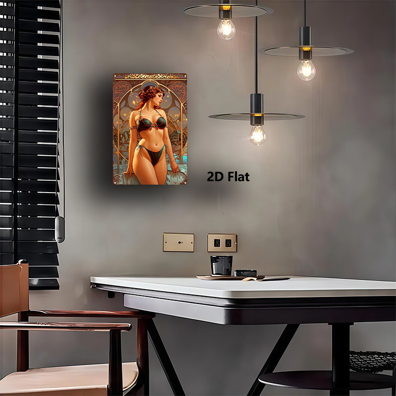 2D Flat Metal Sign, Retro Art  - Home Bar And Kitchen ulasan dan harga
