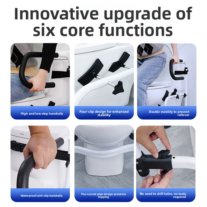 Elderly Toilet Grab Bars — Hom - Home Bar Stand ulasan dan harga