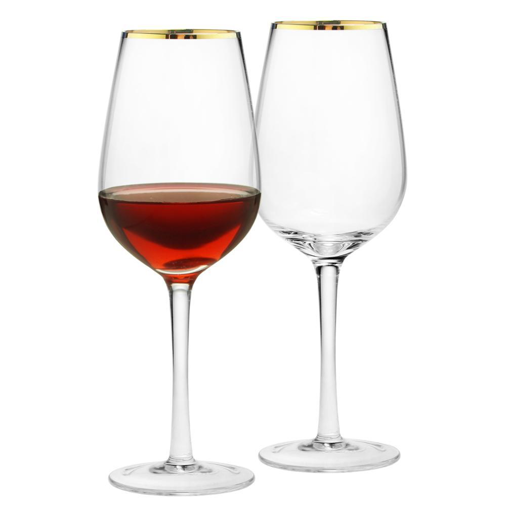 Gold Rimmed Highball Glass Red - Highball Glass Set ulasan dan harga
