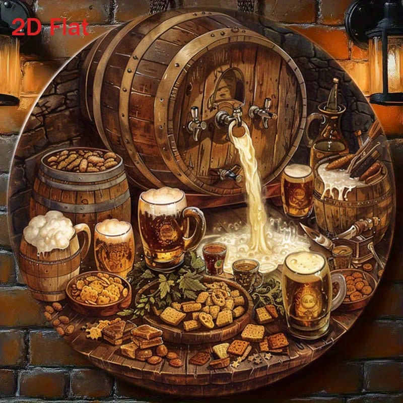 1Pc Round 2D Flat Aluminum Sig - Home Bar Cafe ulasan dan harga