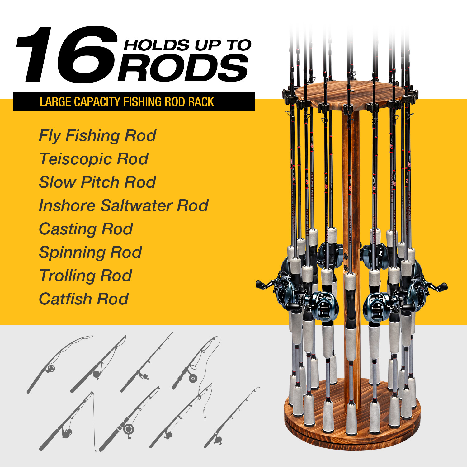 Round Carbonized Wood Fishing  - Home Bar Stand ulasan dan harga