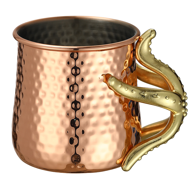 Hammered Copper Plated Stainle - Mule Copper Mug ulasan dan harga