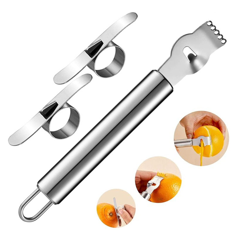 3Pcs Lemon Zester Grater Orang - Peeler Channel Knife ulasan dan harga