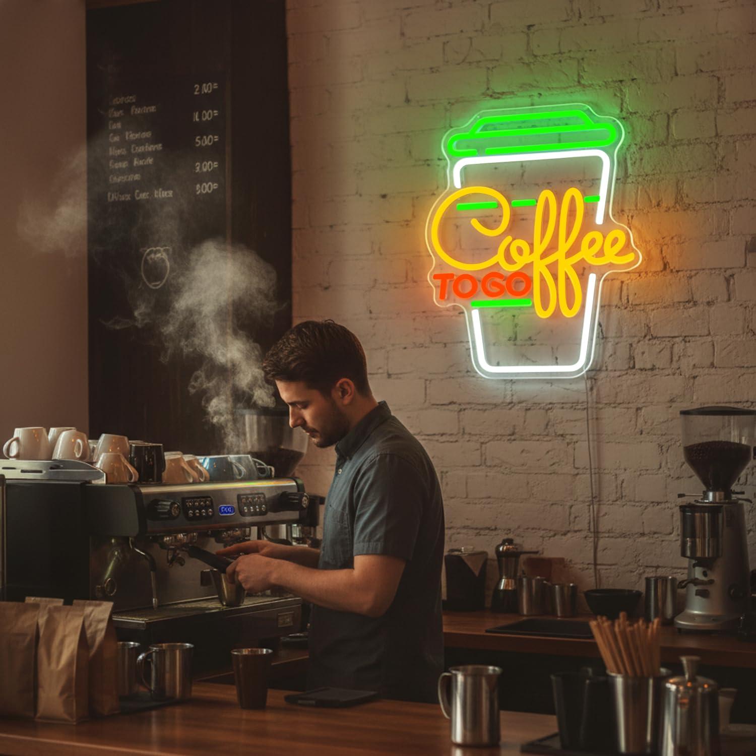 Coffee Neon Sign USB Dimmable  - Home Bar And Kitchen ulasan dan harga