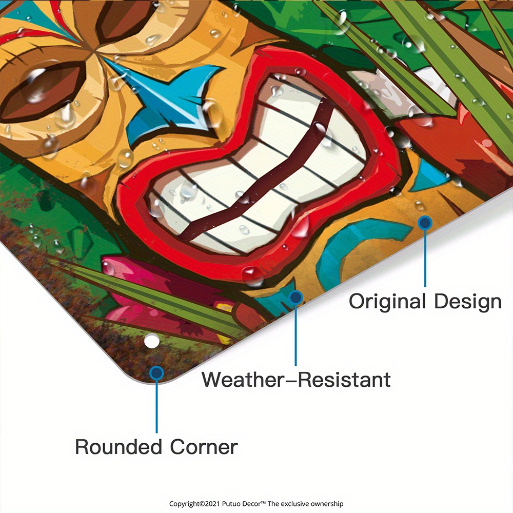 Custom  Decor Tiki Bar Sign, P - Home Bar And Kitchen ulasan dan harga