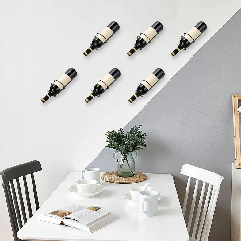 Pack Of 6 Wall Mounted Wine Ra - Home Bar Stand ulasan dan harga