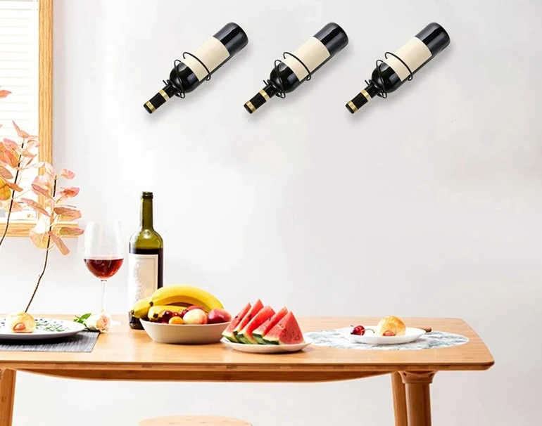 Pack Of 6 Wall Mounted Wine Ra - Home Bar Stand ulasan dan harga
