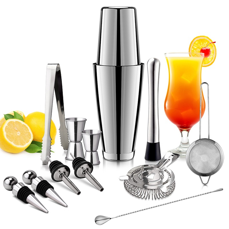 13Pcs/Set Stainless Steel Cock - Boston Shaker Set ulasan dan harga