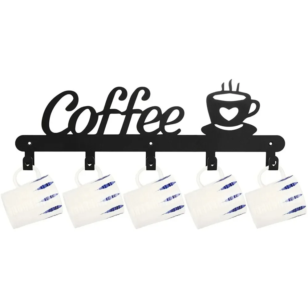 Coffee Metal Mug Holder Wall M - Home Bar Word ulasan dan harga