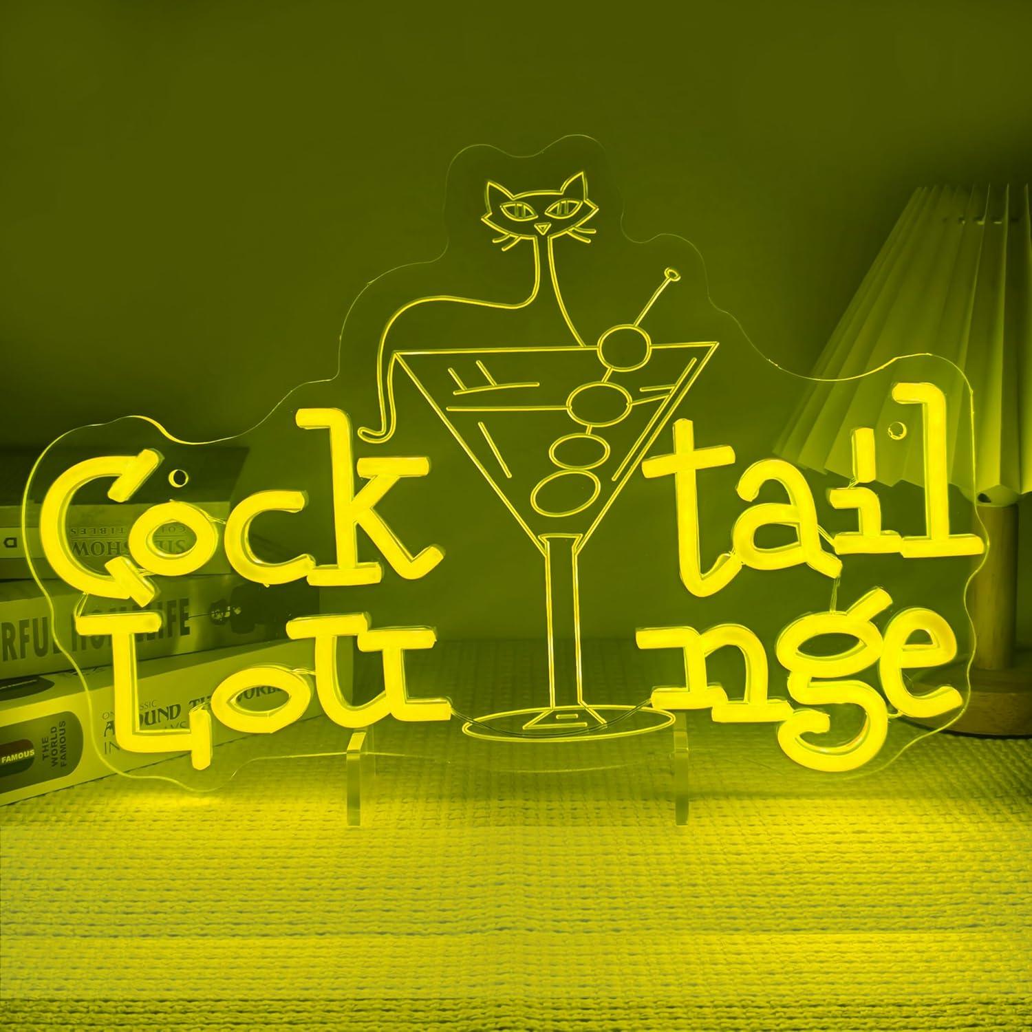 Cocktail Lounge Neon Sign Dimm - Home Bar Cafe ulasan dan harga