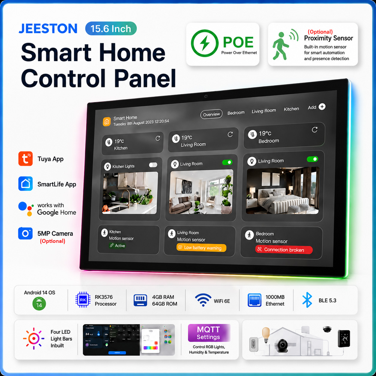 15.6 Inch InWall Smart Home Co - Home Bar Android ulasan dan harga